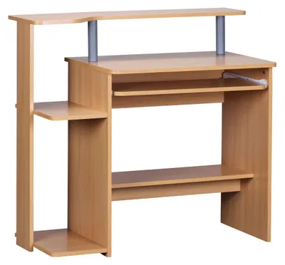 Productafbeelding van Wohnling computerbureau Dennis, beukenlook, met veel opbergruimte; model WL1.163