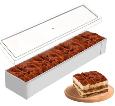 Rechteckige Kuchenform aus Edelstahl, antihaftbeschichtet, 40x10x6 cm