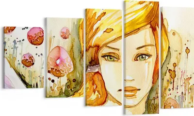 Produktbild von Bild auf Leinwand - Leinwandbild - Frau Sommer Blume - 100x60cm - Wand Bild - Wanddeko - Wandbilder - Leinwanddruck - Bilder - Kunstdruck - Wanddekoration - Leinwand bilder - Wandkunst - EG100x60-3538