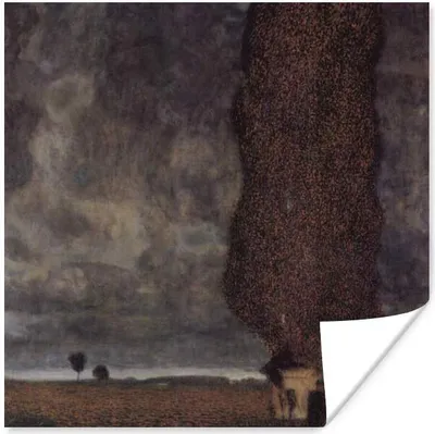 Produktbild von MuchoWow® Poster Herannahender Sturm - Gemälde von Gustav Klimt 75x75 cm - Wand Dekoration