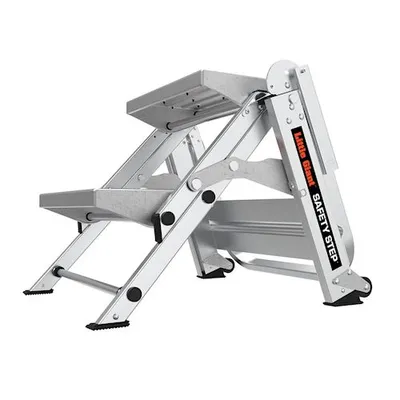 Produktbild von Little Giant Leitern, Sicherheitsschritt, 2-stufig, Modell 10310BAEN 150 kg, Aluminium Tritthocker mit Handlauf…