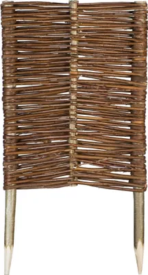 Produktbild von Weide Beeteinfassung in 16 Größen Weidenzaun Rasenkante Beetbegrenzung Steckzaun imprägniert mit Buchepflöcken für leichtes Einsetzen Palisade  Länge: 30 cm Höhe: 40 cm