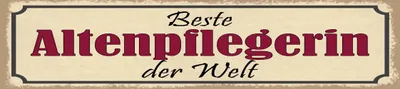 Produktbild von vianmo Holzschild 10x46 cm beste Altenpflegerin der Welt