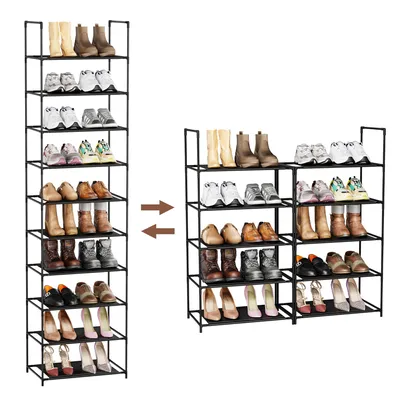 Produktbild von Sekey Schuhregal Schuhschrank mit 10 Ebenen , Schuhständer für 20 Paar Schuhe, Schuhablage für Flur, Wohnzimmer, Eingangsbereich