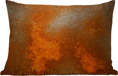 Produktbild von MuchoWow® Outdoor Kissen - Metall - Rost - Orange - Vintage - Industriell - 60x40 cm - Wetterfest - Lounge Kissen - Zierkissen - Kissen für Innenräume