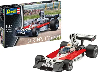 Produktbild von Revell Fahrzeug-Modellbausatz Surtees TS16/03, Rennauto, 78 Teile, 1:32, 07739