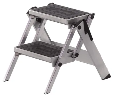 Sicherheits-Trittleiter 2 Stufen, Alu, klappbar, 100 kg