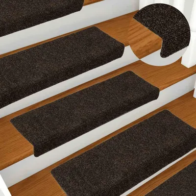 Immagine prodotto di vidaXL Tappetini autoadesivi 30 pezzi 65x21x4 cm Marrone scuro Bordo rettangolare