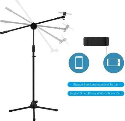 Image de Trépied réglable pour smartphone, noir