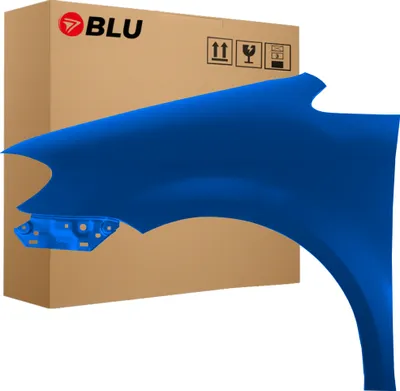 Immagine prodotto di BLU Parafango compatibile con VW Volkswagen Touran 1T2 LC5C Sinistra Blau Biscay Blau | 2007-2010 | Anteriore | Verniciato | Pronto per il montaggio | Acciaio