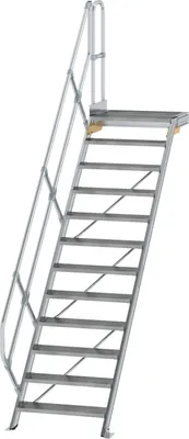 Obrázek produktu pro Hliníkové schodiště s podestou 45° 300452