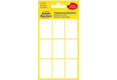 Immagine prodotto di Avery Zweckform® 3045 Mini etichette organizzative 38 x 24 mm 7 fogli/63 etichette bianco(S)