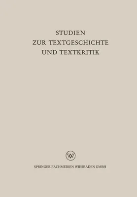 Obrázok produktu pre Studien zur Textgeschichte und Textkritik