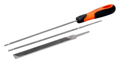 Zdjęcie produktu dla Zestaw pilników do pił łańcuchowych Bahco, uchwyt Ergo, 200 mm Ø 4,0 mm