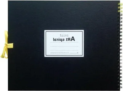 Produktbild von Kunstalbum - Zeichnen Papier - Kreativität Entfalten - Hochwertiges Papier - A4 24 Blätter - Schwarz