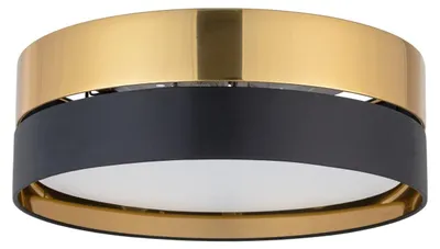 Produktbild von Deckenlampe Metall D: 45 cm rund in Gold Schwarz E27 4-flammig Modern