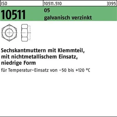 Produktbild von Reyher  Sechskantmuttern ISO 10511 05 M 8 galv. vz (1000 Stück)