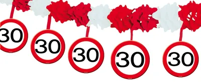 Produktbild von Girlande Verkehrsschild #30 | 4 m