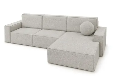 Immagine prodotto di Divano ad angolo Sofello PORTO con rivestimento in tessuto «Puente» – Design elegante e grande comfort di seduta, senza funzione letto
