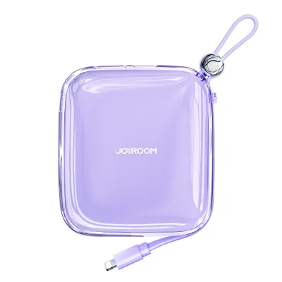 Produktbild von Joyroom Powerbank 10000Mah Jelly Series 22.5W Z Wbudowanym Kablem Lightning Fioletowy (Jr-L003)