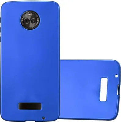 Produktbild von Cadorabo Schutzhülle für Motorola MOTO Z Hülle in Blau Handyhülle TPU Silikon Etui Cover Case