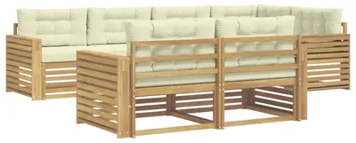 Productafbeelding van vidaXL Tuinset met 7 delen, wit en crème, polyester