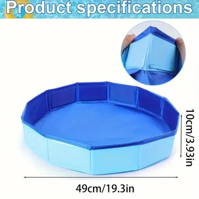 Produktbild von Faltbare Fußbadewanne für Pool – Ø 49 cm, 10 cm hoch – Tragbarer Pool-Einstieg, Fußreinigung für Pools – auch als Tierbad oder Hundepool geeignet