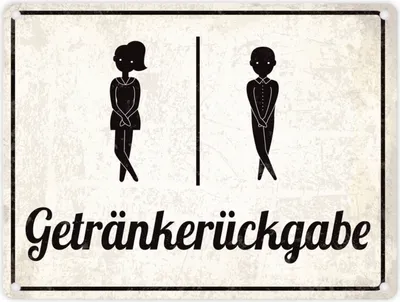 Produktbild von Getraenkerueckgabe Schild Blechschild Aluminiumschild Emailleschild