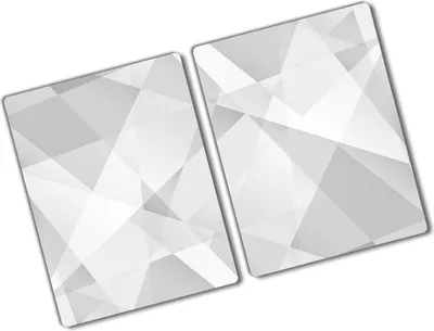 Produktbild von Tulup Glas Herdabdeckplatte - 2x40x52 cm - Glaskeramikkochfeld-Abdeckung Spritzschutz Glasabdeckplatte Kochplattenabdeckung und Schneidebrett - Zweiteilig - Kunst: modern & klassisch - Abstrakt - Grau