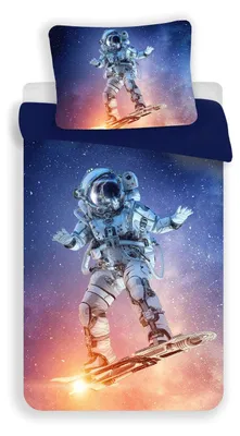 Image de Astronaut Linge de lit douillet polyester, 140x200 cm & 70x90 cm