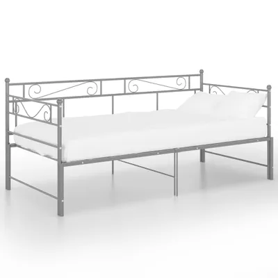 Produktbild von Tagesbett Ausziehbar Grau Metall 90x200 cm