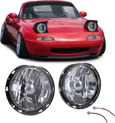 Obrázek produktu pro Sada chromovaných světlometů s čirým sklem pro Mazdu MX-5 NA z let 1990-1998