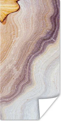 Produktbild von MuchoWow® Poster Marmor - Textur - Sandstein - Gold - Marmoroptik 60x120 cm - Wandschmuck