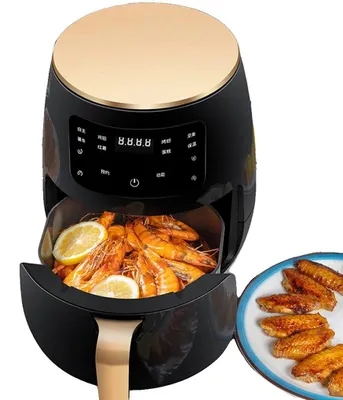 Produktbild von Heißluftfritteuse, Touchscreen, 6L Kapazität, schwarz, EU