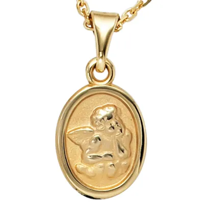 Produktbild von JOBO Kinder Anhänger Engel Schutzengel 333 Gold Gelbgold teilmattiert