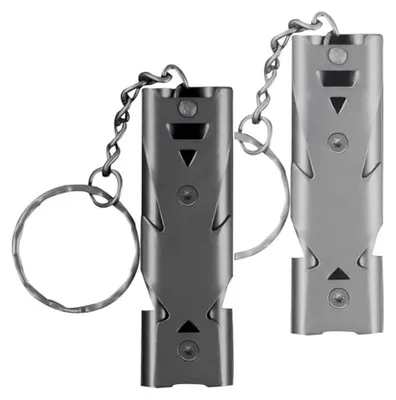 Productafbeelding van Noodfluitje Set van 2 voor Noodgevallen, Camping en Outdoor Activiteiten - Tot 150 Decibel