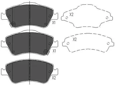 Produktbild von KAVO PARTS Bremsbeläge Satz Vorne Bremsklötze für TOYOTA AURIS (NRE15, ZZE15, ADE15, ZRE15, NDE15) KBP-9027