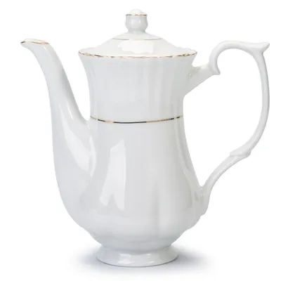 Produktbild von TEEKANNE Porzellan mit Deckel Weiß KAFFEEKANNE Teekessel 1,1 L