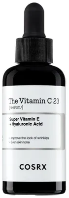 Produktbild von Gesichtsserum, COSRX, mit Vitamin C 23%, Vitamin E und Hyaluronsäure, mit aufhellender und feuchtigkeitsspendender Wirkung, parfümfrei, 20ml