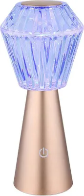 Produktbild von RGB LED Tischlampe, Kristall, Touch, Akku, champagner