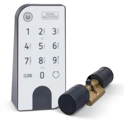 Produktbild von BURG-WÄCHTER Elektronisches Türschloss secuENTRY für Haustüren, Bedienung mit Zahlencode, App oder Funkschlüssel, Inkl. Zylinder, Entry Home 2.0