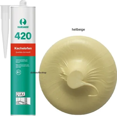 Produktbild von Ramsauer 420 Kachelofen 1K Acryl Dichtstoff 310ml Kartusche hellbeige