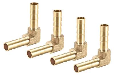 4er-Set Messing 90° Winkel 6 mm Schlauchverbinder