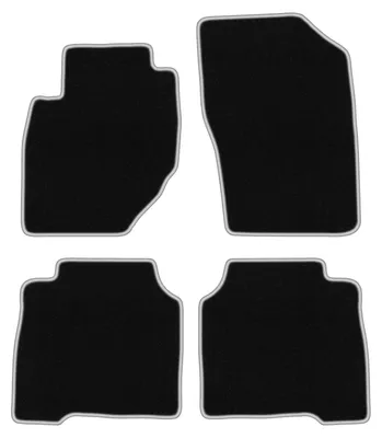 Produktbild von Fußmatten Velours Schwarz/Silber für Hyundai Terracan 2001-2006 Set 4-tlg