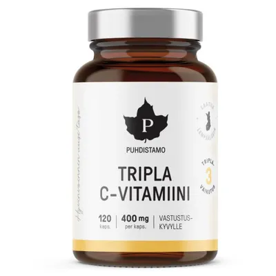 Obrázek produktu pro Puhdistamo Triple Vitamin C 120 kapslí