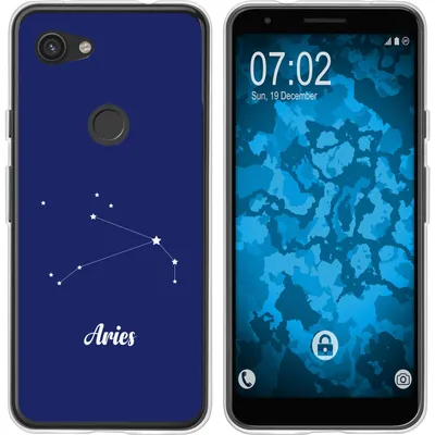 Produktbild von PhoneNatic Case kompatibel mit Google Pixel 3a Silikon-Hülle SternzeichenAries M11