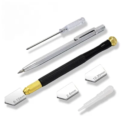 Produktbild von Professioneller Glasschneider, manueller Glasschneider, Diamant-Glasschneider, Glasschneider, Glasschneider für 2-20 mm, selbstölender Glasschneider, Griff aus Wolframlegierung