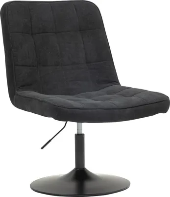 Produktbild von SVITA HENRY Loungestuhl Cocktailsessel Drehfuß Loungesessel Cordbezug Schwarz