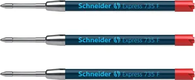 Produktbild von Schneider Kugelschreiber Mine Express F 3er-Set rot