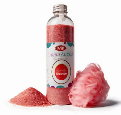 Produktbild von Aroma Zuckerwattezucker Erdbeere Geschmack 230 g Kunststoff Flasche